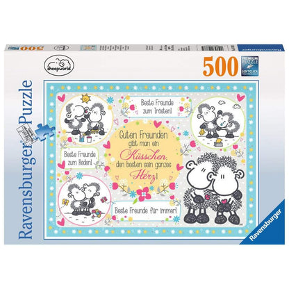 Ravensburger Puzzle Guten Freunden gibt man ein Küsschen, 500 Teile