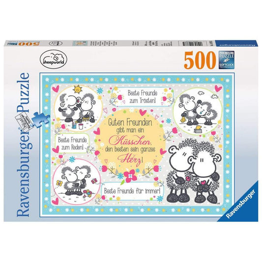 Ravensburger Puzzle Guten Freunden gibt man ein Küsschen, 500 Teile