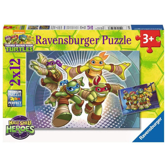 Ravensburger Puzzle Half Shell Heroes 2x12 Teile