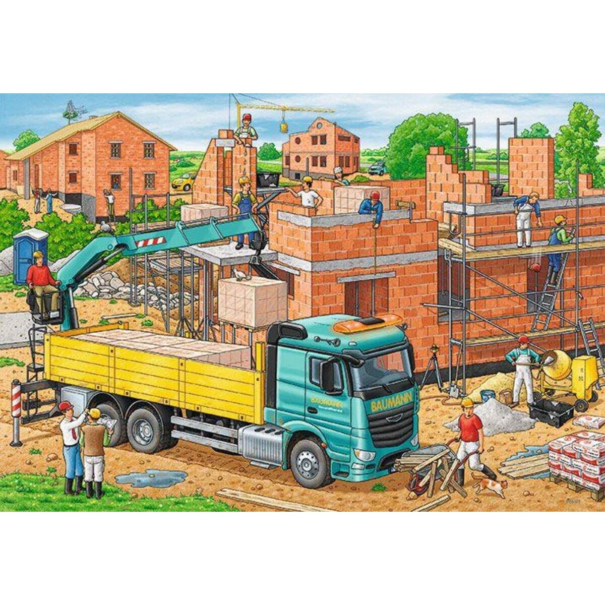 Ravensburger Puzzle Hausbau auf der Baustelle, 2 x 12 Teile