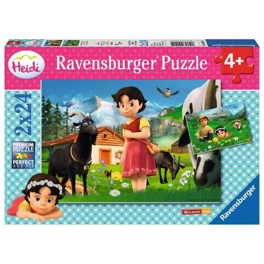 Ravensburger Puzzle Heidi in den Alpen, 2x24 Teile