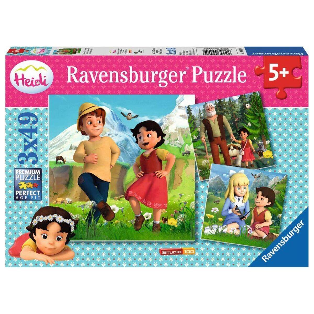 Ravensburger Puzzle Heidi und ihre Freunde, 3x49 Teile