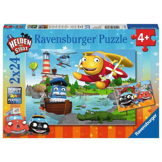 Ravensburger Puzzle Helden der Stadt im Einsatz, 2x24 Teile