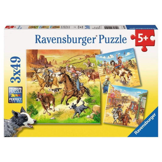 Ravensburger Puzzle Im wilden Westen, 3 x 49 Teile
