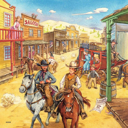 Ravensburger Puzzle Im wilden Westen, 3 x 49 Teile