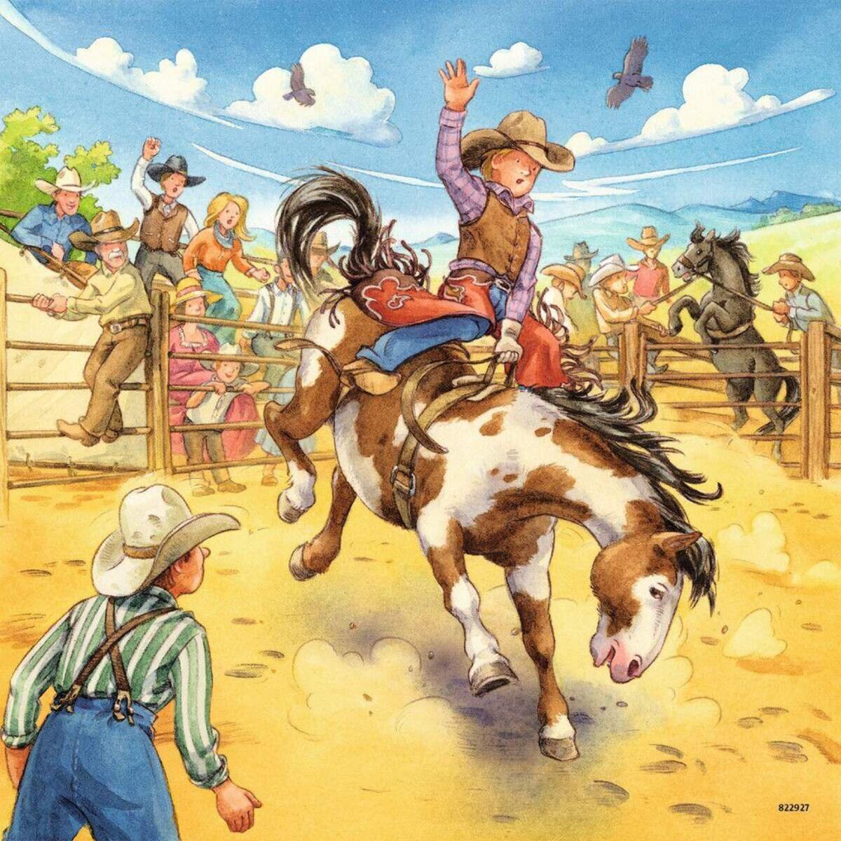 Ravensburger Puzzle Im wilden Westen, 3 x 49 Teile