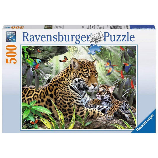 Ravensburger Puzzle Jaguar Nachwuchs, 500 Teile
