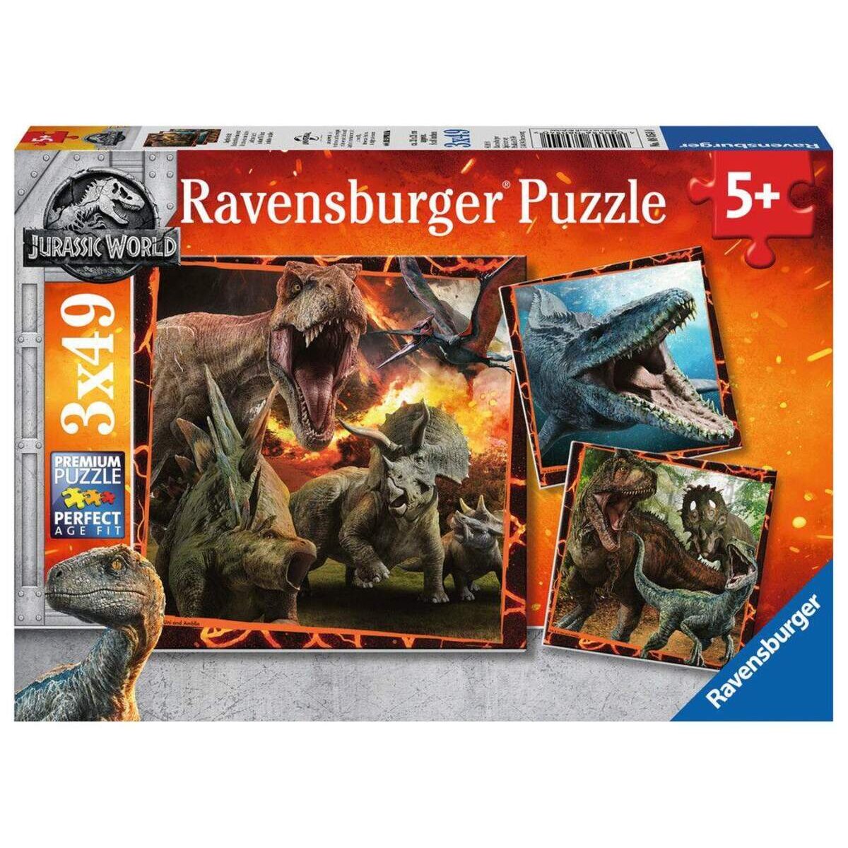 Ravensburger Puzzle Jurassic World2, 3x49 Teile