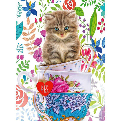 Ravensburger Puzzle Kätzchen im Tässchen, 500 Teile