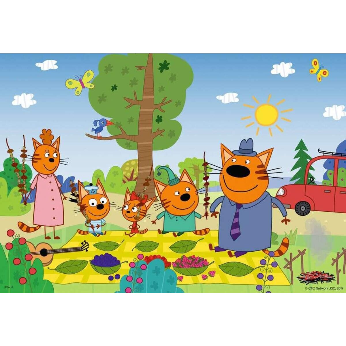 Ravensburger Puzzle Kid-E-Cats Familientag in der Natur 2x12 Teile