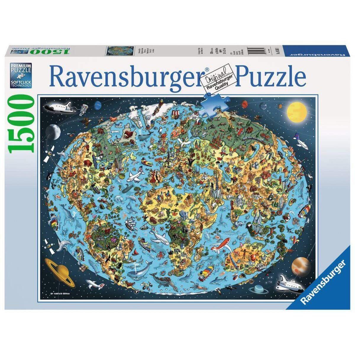 Ravensburger Puzzle Kunterbunte Erde, 1500 Teile