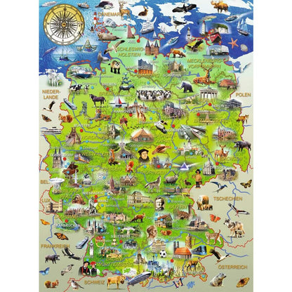 Ravensburger Puzzle Meine Deutschlandkarte, 150 XXL Teile