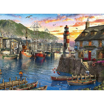 Ravensburger Puzzle Morgens am Hafen, 500 Teile