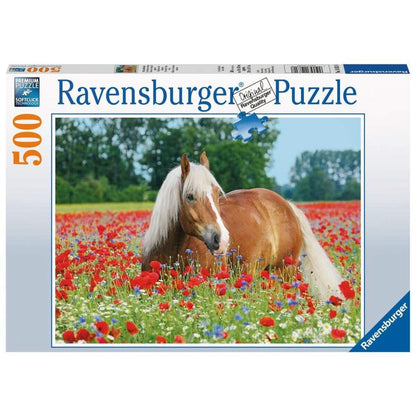 Ravensburger Puzzle Pferd im Mohnfeld, 500 Teile