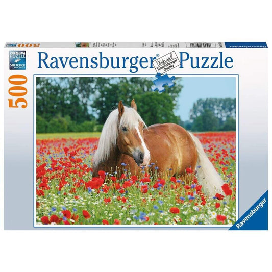 Ravensburger Puzzle Pferd im Mohnfeld, 500 Teile