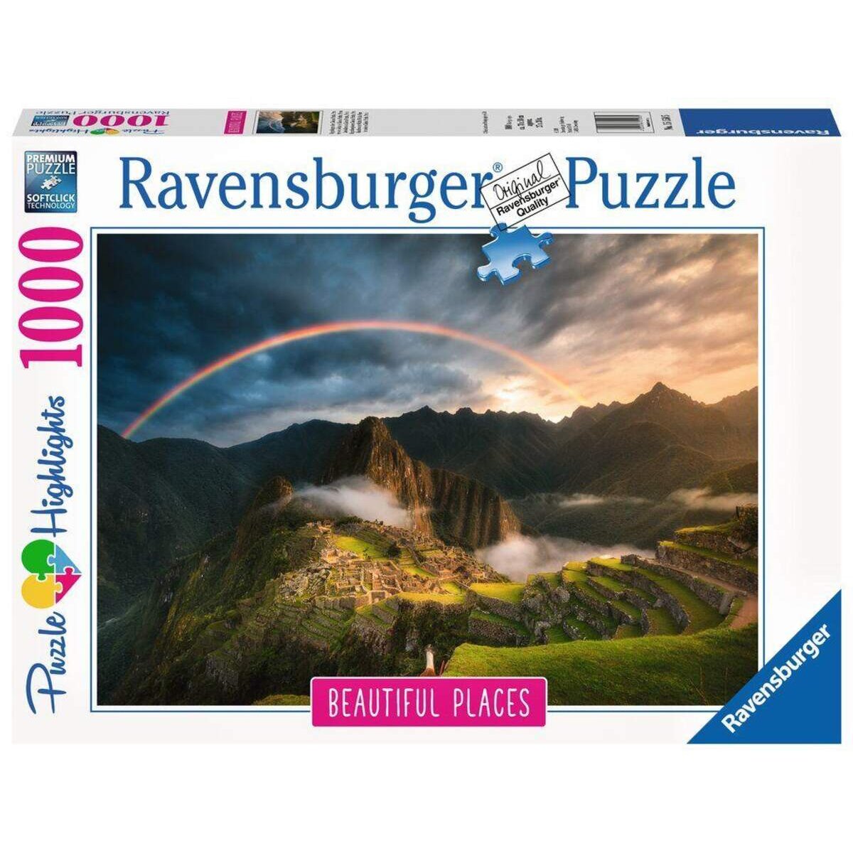Ravensburger Puzzle Regenbogen über Machu Picchu, 1000 Teile