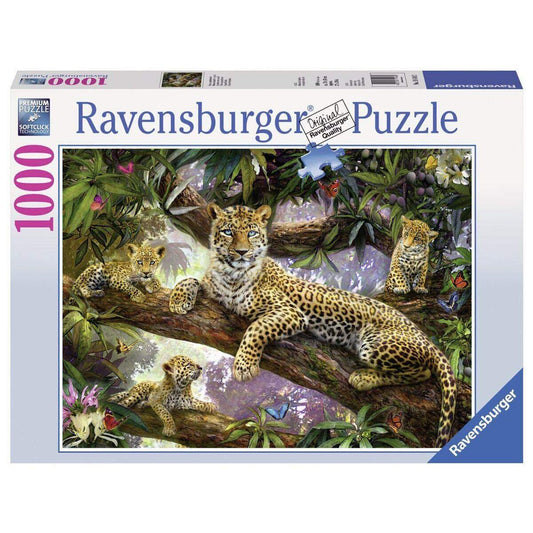 Ravensburger Puzzle Stolze Leopardenmutter, 1000 Teile