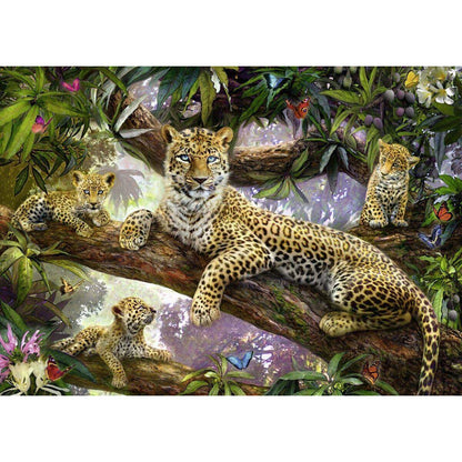 Ravensburger Puzzle Stolze Leopardenmutter, 1000 Teile
