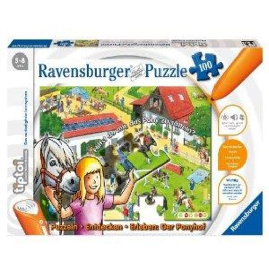 Ravensburger Puzzle tiptoi Puzzeln, Entdecken, Erleben Der Ponyhof, 100 Teile