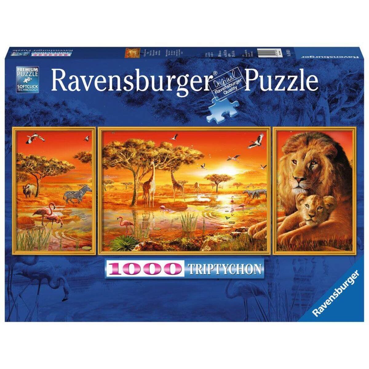 Ravensburger Puzzle Tryptichon Afrikanische Impressionen, 1000 Teile