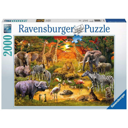 Ravensburger Puzzle Versammlung am Wasserloch