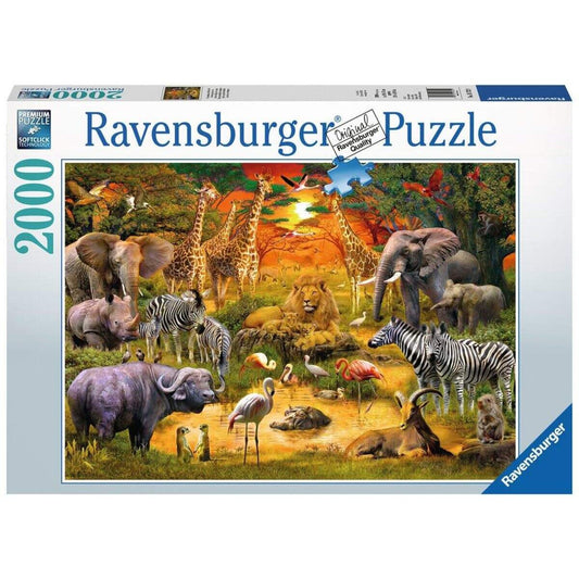 Ravensburger Puzzle Versammlung am Wasserloch