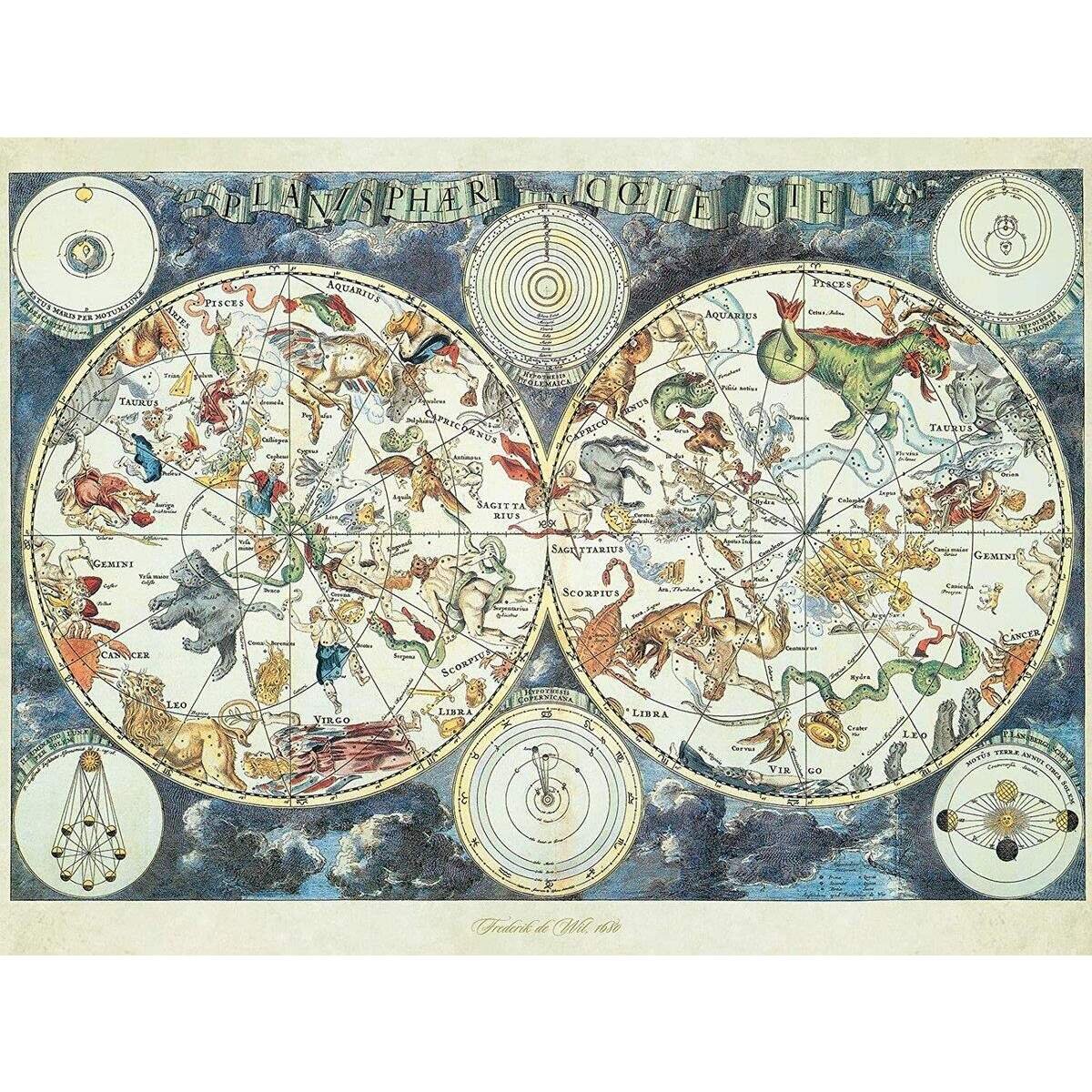 Ravensburger Puzzle Weltkarte mit fantastischen Tierwesen, 1500 Teile