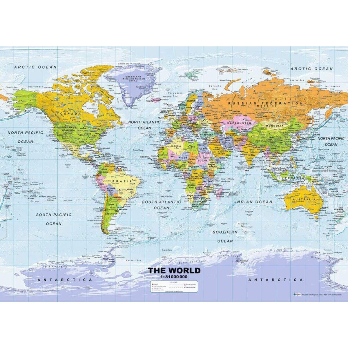 Ravensburger Puzzle Weltkarte, politisch, 500 Teile