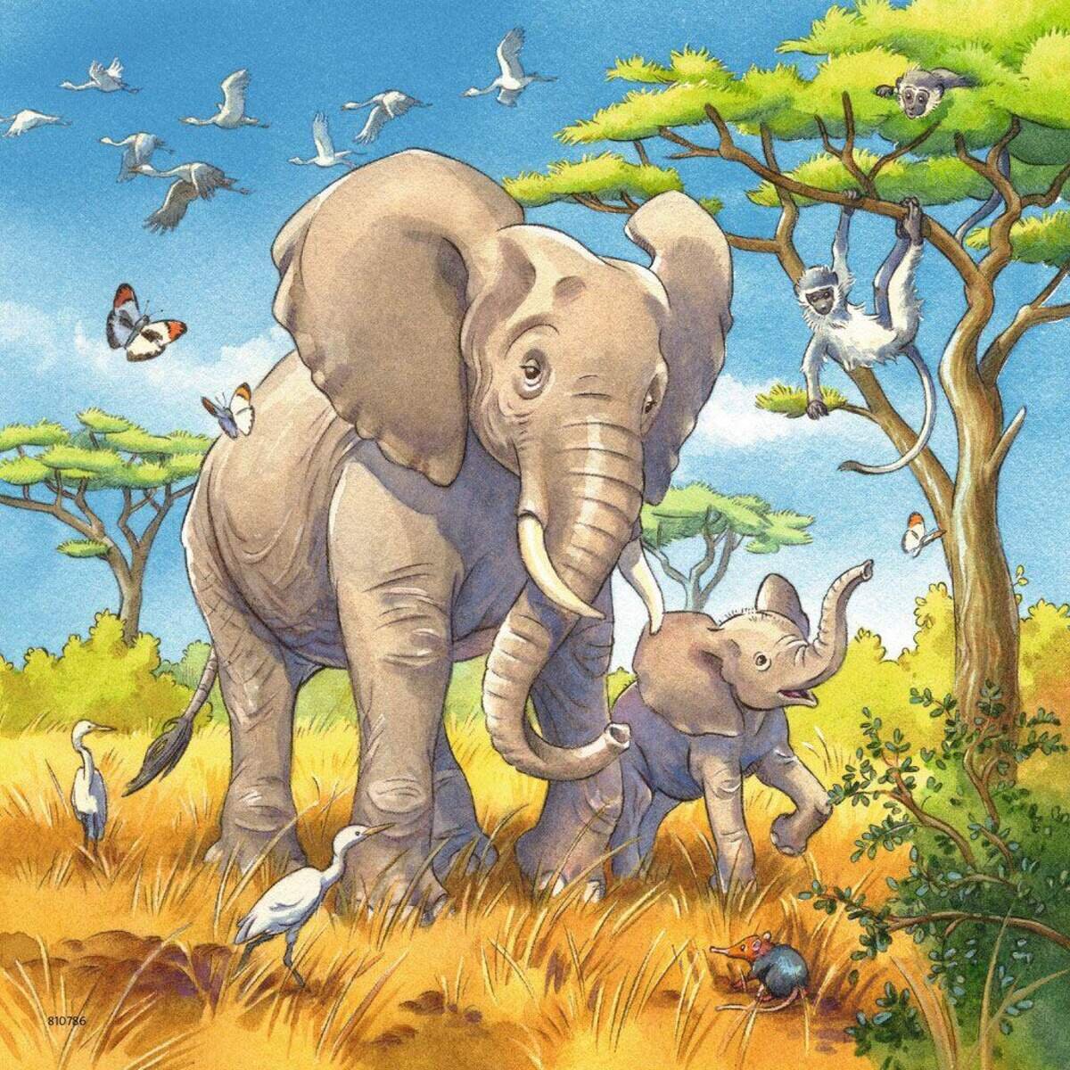 Ravensburger Puzzle Wilde Giganten, 3 x 49 Teile
