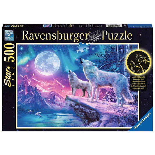 Ravensburger Puzzle Wolf im Nordlicht, 500 Teile