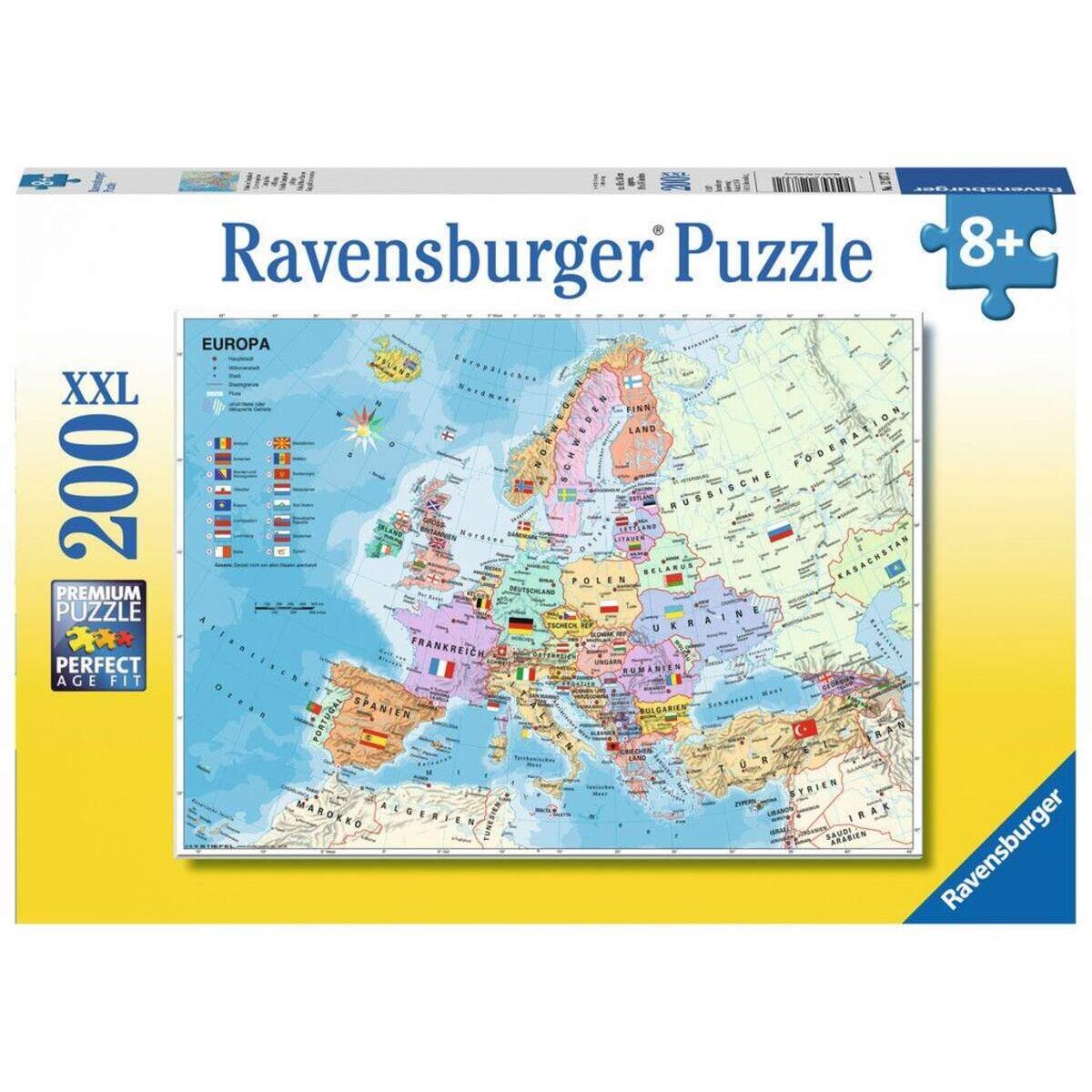 Ravensburger Puzzle XXl Politische Europakarte, 200 Teile