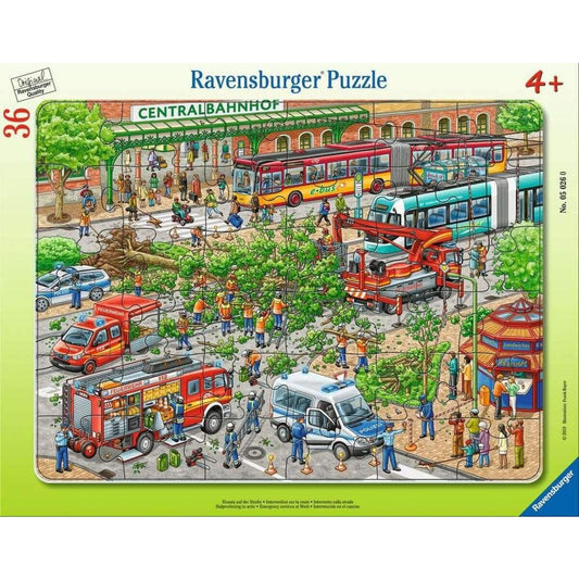 Ravensburger Rahmenpuzzle Einsatz auf der Straße, 36 Teile