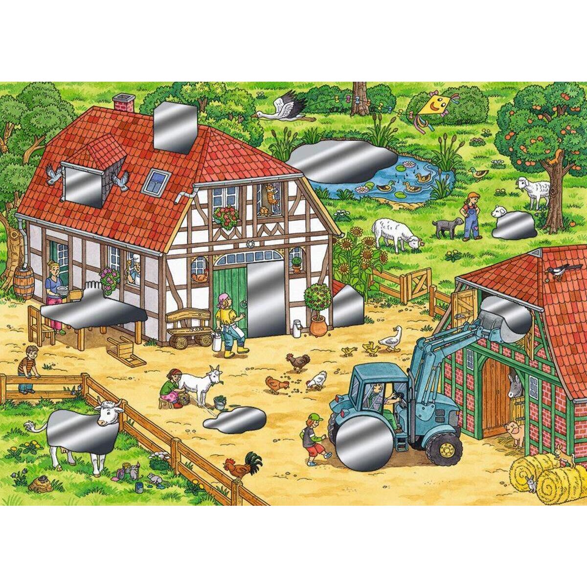 Ravensburger Rubbel Puzzle Spaß auf dem Bauernhof