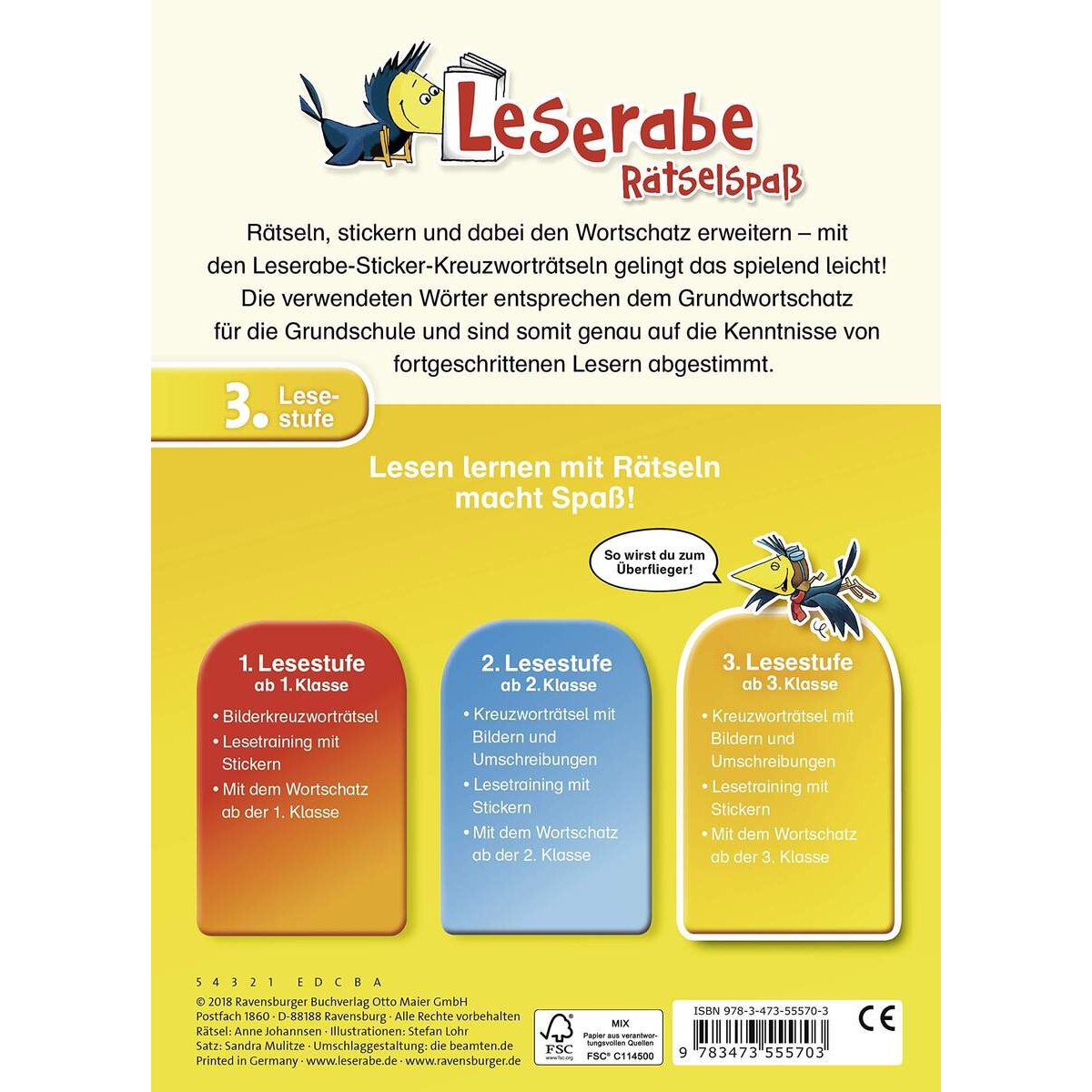 Ravensburger Sticker-Kreuzworträtsel zum Lesenlernen, 3. Lesestufe