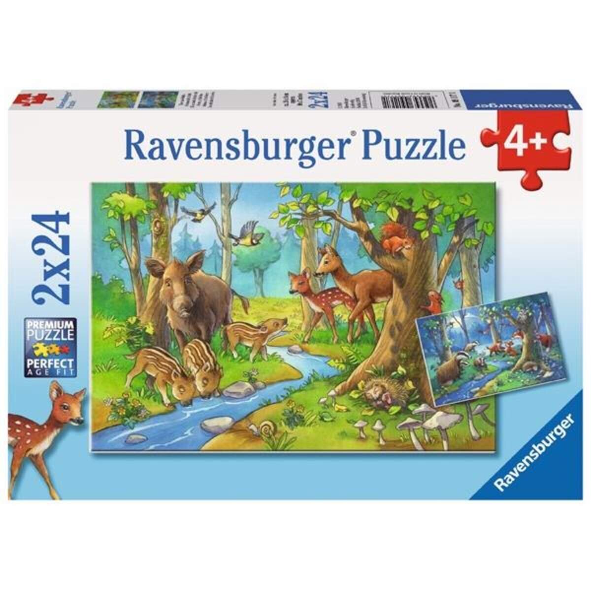 Ravensburger Tiere des Waldes, 2 x 24 Teile Puzzle