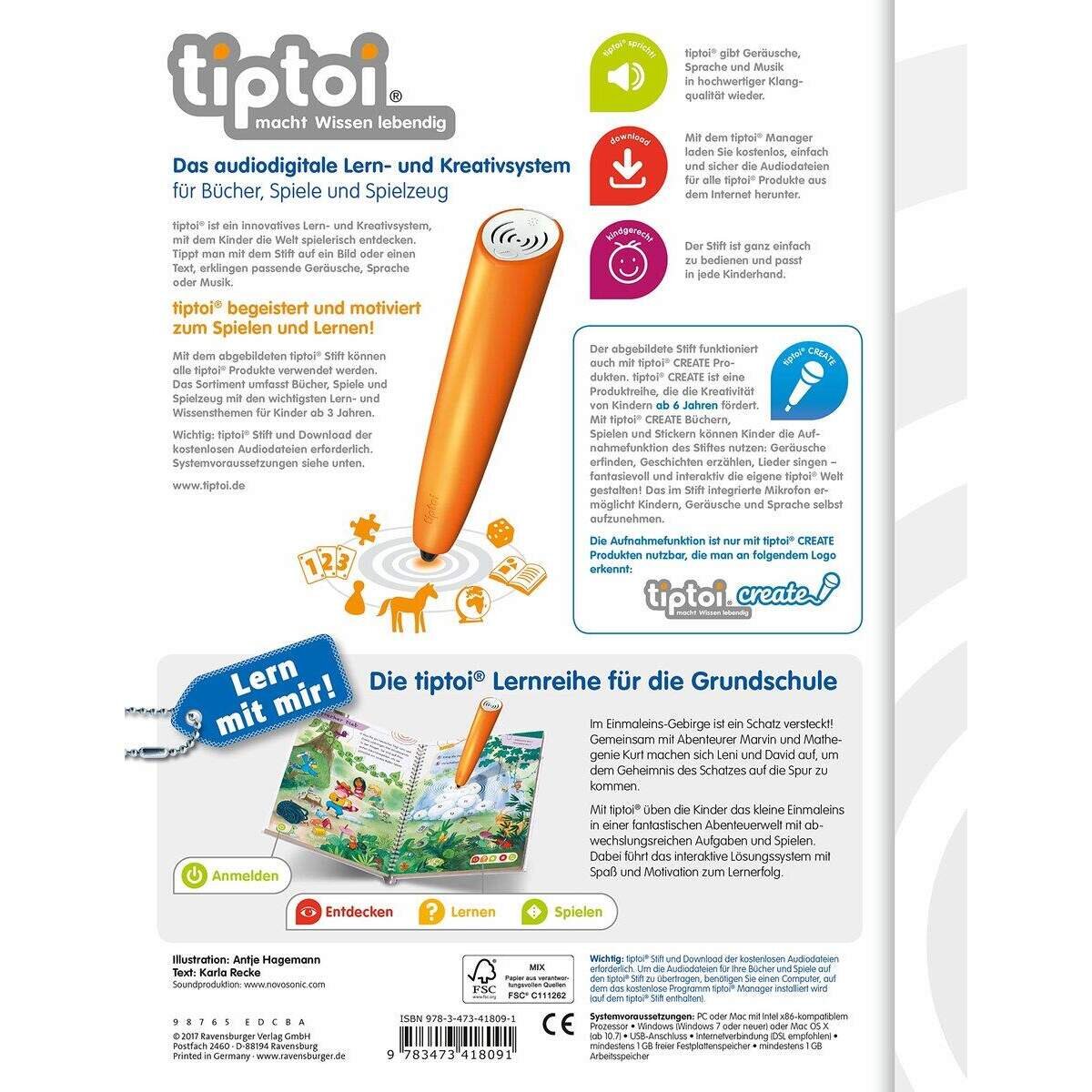 Ravensburger tiptoi® Das kleine 1 x 1 (Lern mit mir!)