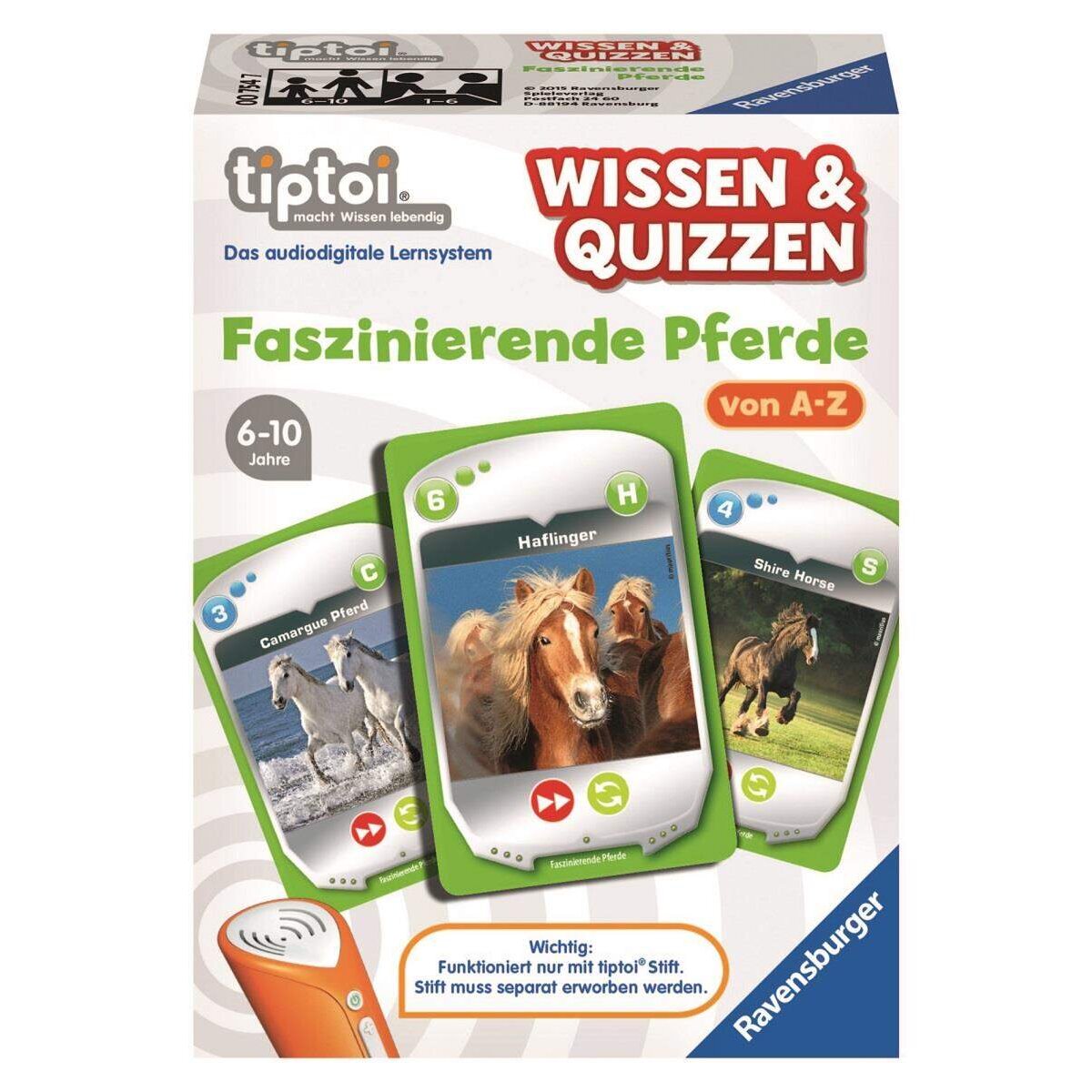Ravensburger tiptoi Faszinierende Pferde Wissen & Quizzen