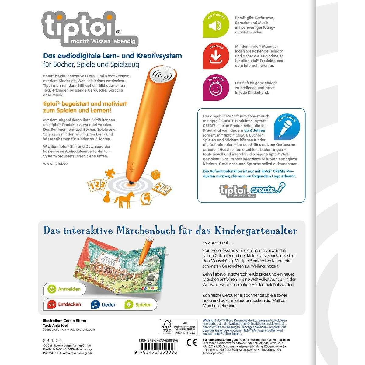 Ravensburger tiptoi® Meine schönsten Weihnachtsmärchen