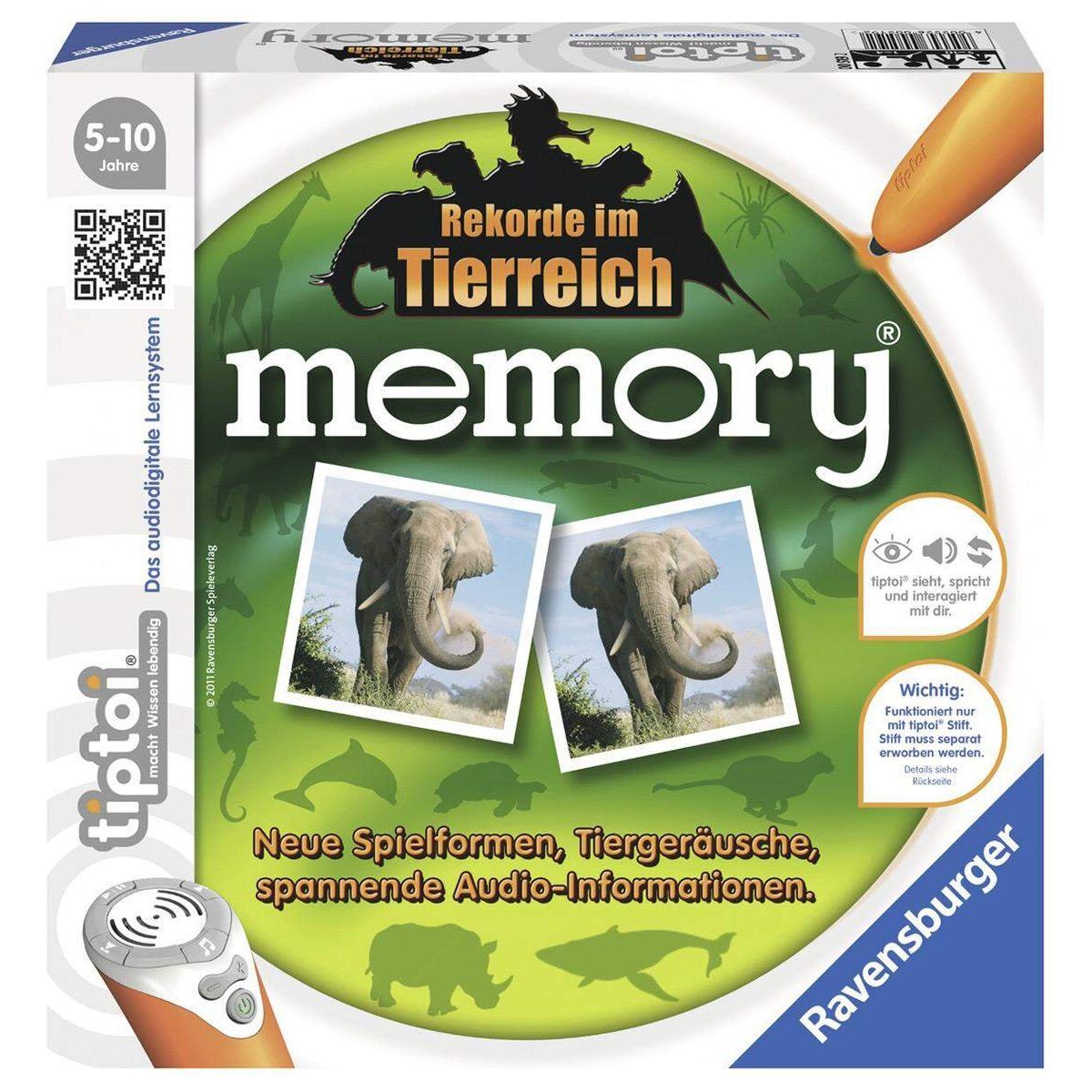 Ravensburger tiptoi memory Rekorde im Tierreich