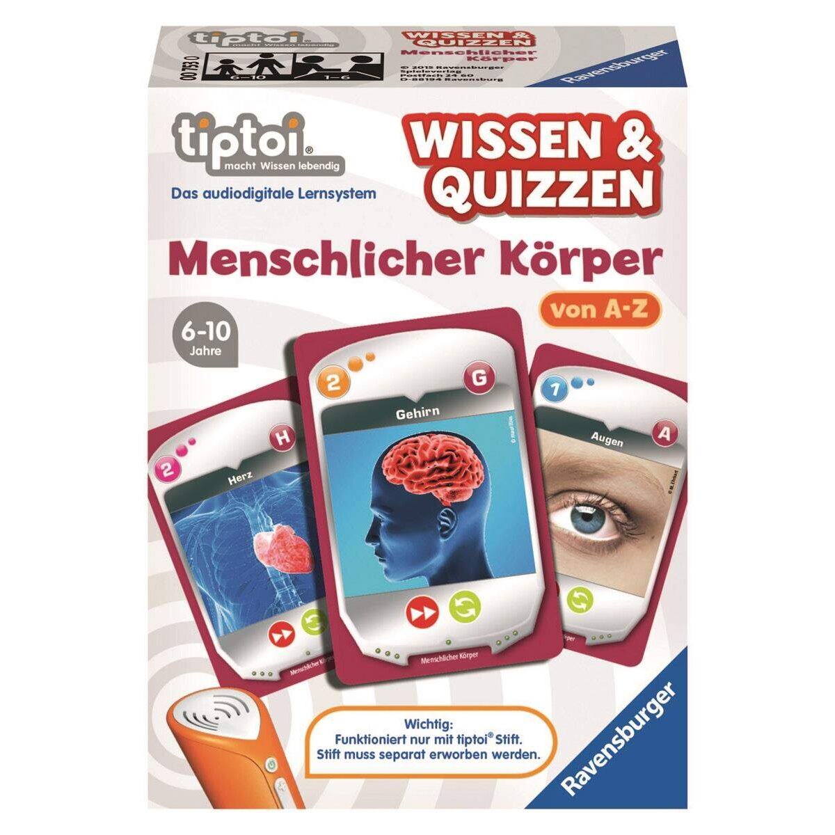 Ravensburger tiptoi Menschlicher Körper Wissen & Quizzen