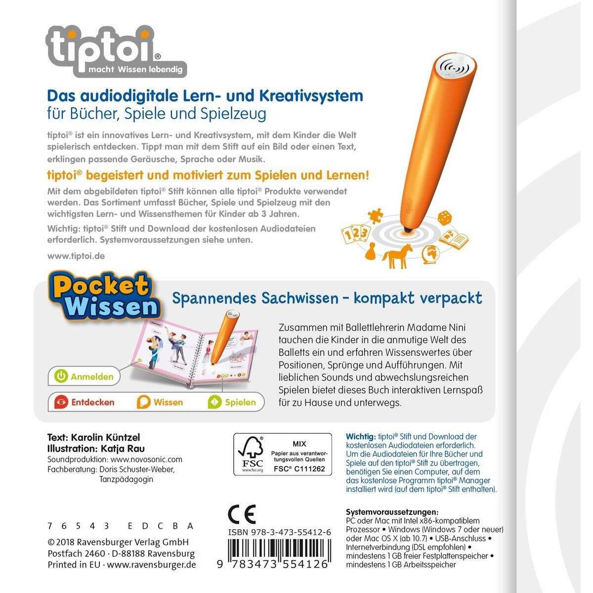 Ravensburger tiptoi® Pocket Wissen: Ballett