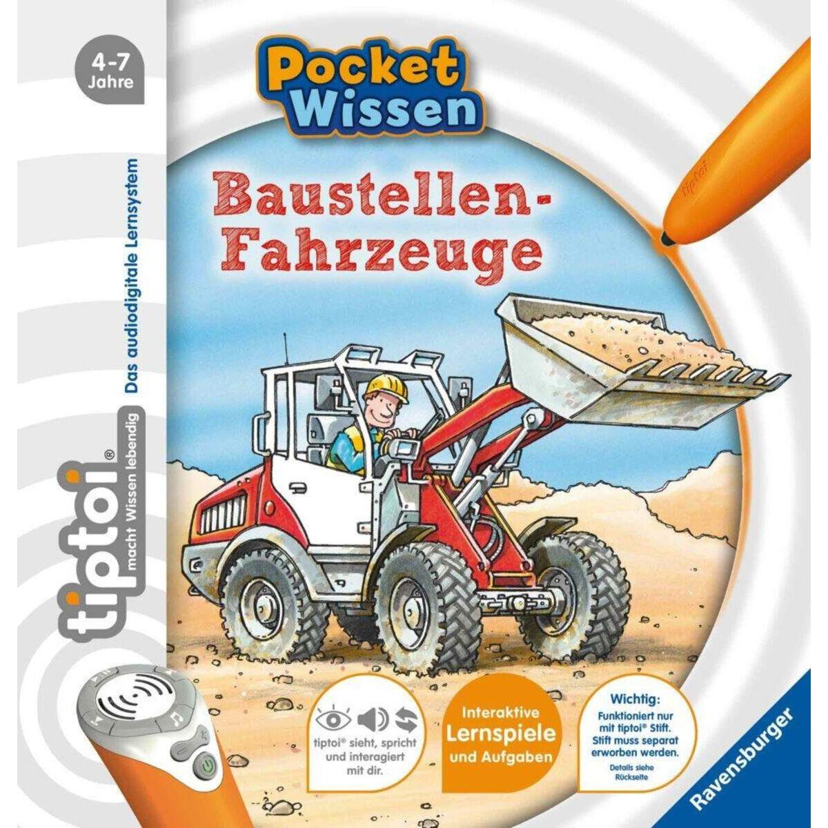 Ravensburger tiptoi Pocket Wissen Baustellen Fahrzeuge