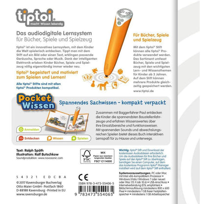 Ravensburger tiptoi Pocket Wissen Baustellen Fahrzeuge