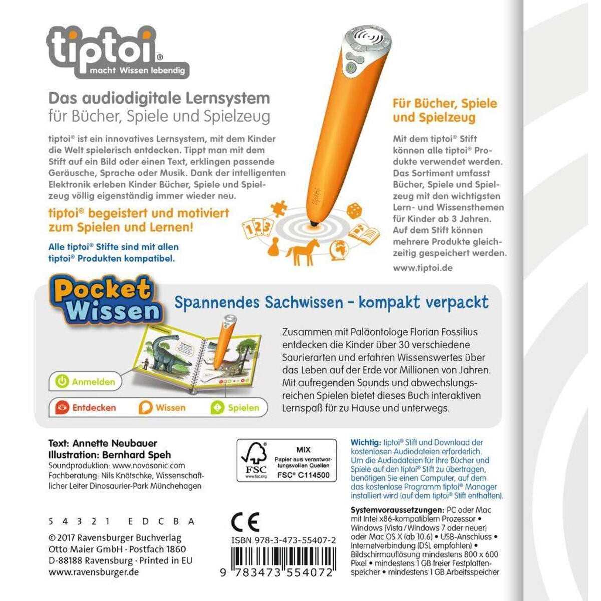 Ravensburger tiptoi Pocket Wissen Dinosaurier