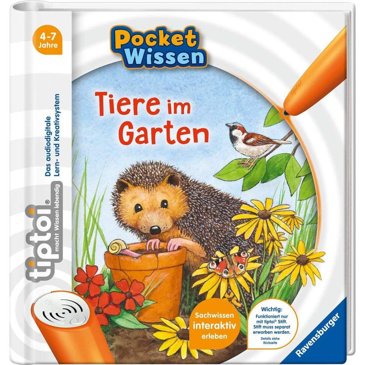 Ravensburger tiptoi® Pocket Wissen: Tiere Garten