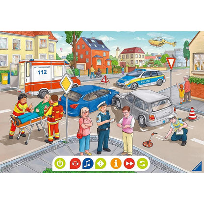 Ravensburger tiptoi Puzzle für kleine Entdecker: Rettungseinsatz, 2x12 Teile