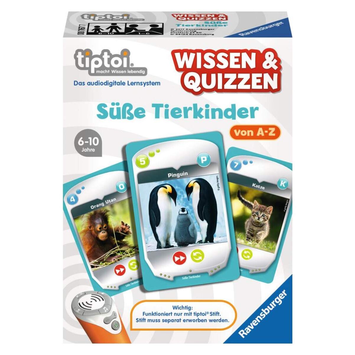Ravensburger tiptoi Wissen & Quizzen Süße Tierkinder