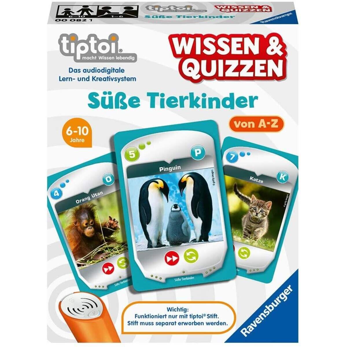 Ravensburger tiptoi Wissen und Quizzen - Süße Tierkinder