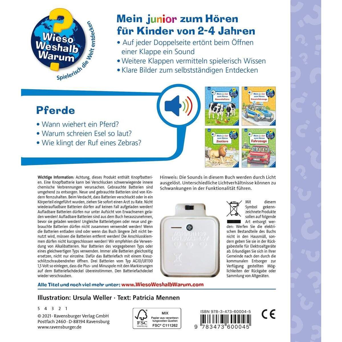 Ravensburger Wieso? Weshalb? Warum? junior zum Hören: Pferde - Band 5