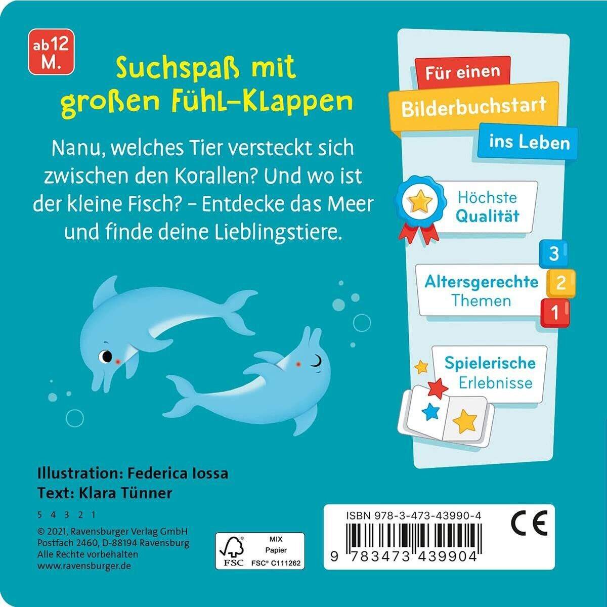 Ravensburger Wo bist du, kleiner Fisch? Mit großen Fühlklappen